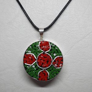 Silver pendant with smati filati tiles